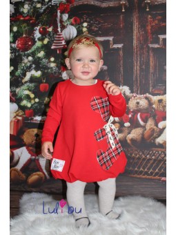 Czerwona sukienka dla dziewczynki świąteczna, na sesje zdjęciowe