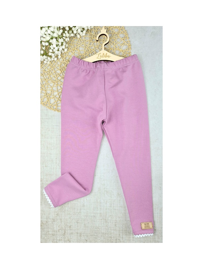 Klasyczne, fioletowe legginsy dla dziewczynki Zuzi Handmade