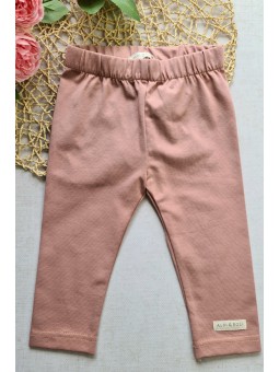 Różowe legginsy z kokardą dla dziewczynki Auri & Rozi