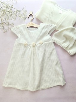 Komplet do chrztu dla dziewczynki IGA ecru 74, 80